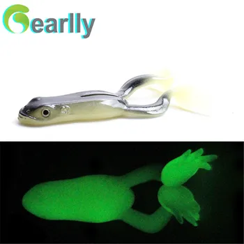 Gearlly 5gab/daudz 12cm/12g 5 krāsas Mīksta krupis grenouille mīksto varde Gaismas Mākslīgās Ēsmas Zvejas Lures Ēsmas bass lure