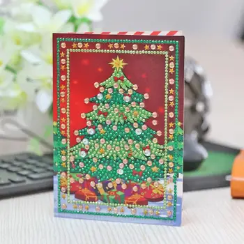 5D DIY Īpaša forma Daļēju Dimanta Glezna Ziemassvētku Apsveikuma Kartiņas Apsveikuma kartiņu DIY Dekoru Glezna, Dāvanu