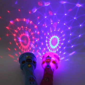 1PC LED Flashing Karaoke Dziedāšana Mikrofons Cūku Rotaļlietu Debesīm zvaigznes Projekcijas Bumbu Gaismas Bērni Magic stick Bērniem Jautra Dāvana
