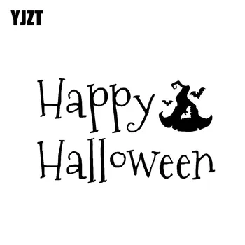 YJZT 13.5*8CM Stilīgākais Happy Halloween Dekoru, Auto Uzlīmes, Piederumi Vinila Siluets C12-0997