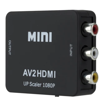Mini AV HDMI Pārveidotājs Adapteris Kompozītu AV2HDMI Converter 1080P HDTV DVD AV HDMI Adapteri