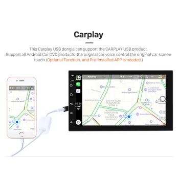 Podofo Auto Radio Android 2Din Multimediju Atskaņotājs, GPS, WIFI, Autoradio 7