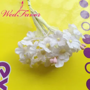WedFavor 1,5 cm, Mākslīgā Zīda Mini Babybreath Pušķi, Ziedi DIY Scrapbooking Matu Vainags Lodziņā Aksesuāri, Kāzu Dekorēšana