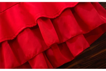 Oladivi Plus Lieluma Atklātā Plecu Sievietēm, Eleganta Vasaras Kleita Vintage Dāmas Gadījuma Zaudēt Pie Pleca Slim Midi Kleitas Black Red