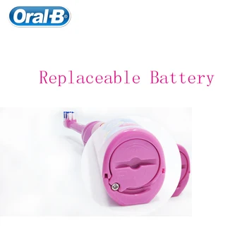 Oral B DB3010 Bērnu Elektriskā zobu Suka, lai Mazulis Mīkstu Saru Skaistu Dizainu Anti-Slip Turētājs, ko Darbina AA Baterijas 1 GAB.
