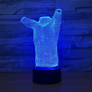 Abstrakts Cilvēka Ķermeņa Formu Modeli Akrila LED 3D Nakts gaisma USB 7 Krāsas, Touch 3D Galda Lampas Galda Lampas Radošo Rotaļu Art Deco Dāvanu
