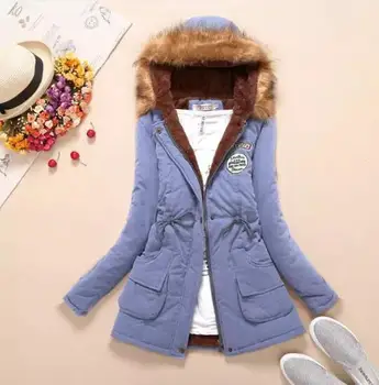 2019 sieviešu ziemas sabiezēt silts mētelis sieviešu rudens kapuci kokvilnas kažokādas plus lieluma pamata jaka virsdrēbes slim ilgi, dāmas chaqueta