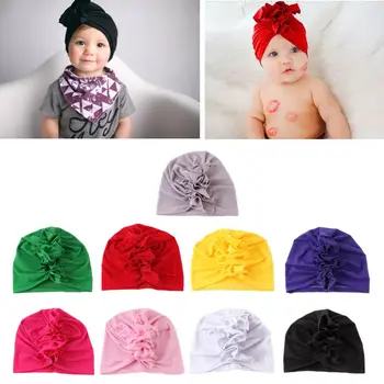 Modes Baby Hat Cietā Turban Lakatu, lai Meitene Elastīgs Caps 9 stila Bērnu Klp Caby Zīdaiņu Piederumi Jaunu Cepuri