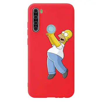 Smieklīgi, Interesanti Simpson Radošumu Red TPU Phone Gadījumā Redmi, Ņemiet vērā, 8 8T 9 S Pro Max Silikona Aizsardzības pārklājums