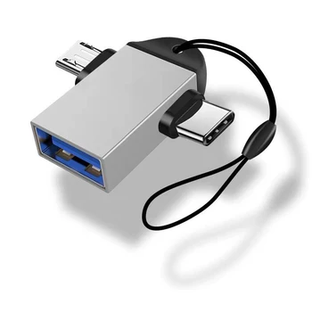 OTG Adapteri 2-in-1 Micro USB C Tipa USB 3.0 Tipa C Adapteri USB C OTG Adapteri Converter PUO88