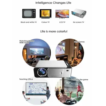 ALSTON T6 full hd led projektors 4k 3500 Lumens HDMI USB 1080p portatīvo kino Proyector Projektoru ar noslēpumainu dāvanu