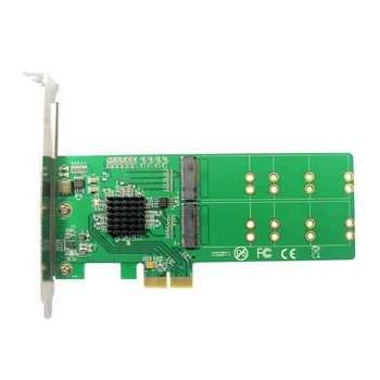 PCI Express 2.0 4x B + M taustiņu M. 2 SSD Karte PCI-e 2x NGFF SATA SSD Adapter PCIe zema profila Kronšteins Samsung 850 EVO PM871