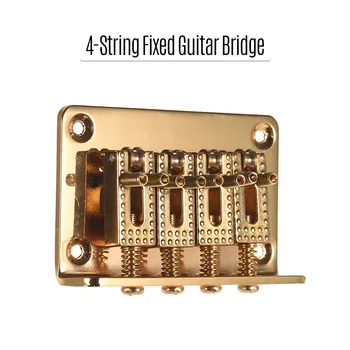 4-String Fiksētu Ģitāras Tilts Hardtail Tilti Sēdekļi ar Skrūvju un Uzgriežņu atslēgu Rezerves Daļas Cigarbox Elektriskās Ģitāras