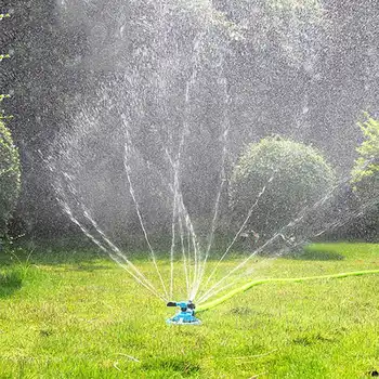 Dārza Zāliena Laistīšanas 3 Ieroču 360° Rotējoša Regulējams Beigām Sprauslu Laistīšanas Sistēma, Augsta Ūdens Spiediena Sprinkleru Vadītājs