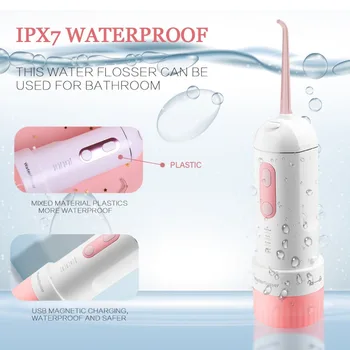 Ultraskaņas Elektriskā Zobu Tīru Zobu Mazgāšanas Uzlādējams Mutvārdu Irrigator IPX7 Ūdensizturīgs Zobu Mazgāšanas Mājas Lietošanai