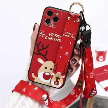 Delnas Siksniņu, Siksniņa Kaklarota Lietā Par iPhone 11 12 12pro Pro Max SE 2020. gadam 7 8 6 6S Plus X XR XS Max 5 S Ziemassvētku Dāvanu Segtu Capa