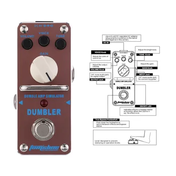 AROMĀTS ADR-3 Ģitāras Efektu Pedāli Dumbler Amp Simulator Mini Viena Elektriskās Ģitāras Efektu Pedālis ar True Bypass