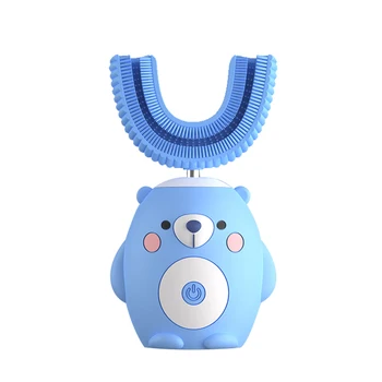 Bērnu Elektriskā zobu Suka Bērniem Smart 360 Grādiem U Silīcija USB Automātiskā Ultraskaņas Zobu Zobu Suku Karikatūra Modelis