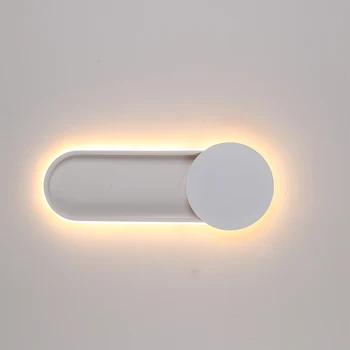 Mūsdienu Ziemeļvalstu Dizaina Balts Melns Led Sienas Apgaismojuma Lampas, Brā Aprīkojums, lai Bēniņi Guļamistaba Dekori Mājas Kāpnēm