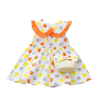 Toddler Bērniem, Baby Meitenes Gadījuma Polka Dot Print Kleita Princese Uzstādīt Tērpiem Kleitu Par Meitenēm, Bērniem, Ikdienas Casual Kleitu Vestido Bimba