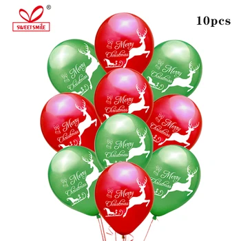 12inch Ziemassvētku Elk Lateksa Baloni, Priecīgi Brithday Dāvanas, Rotājumi, Hēlijs, Gaisa Bumbu Kāzu Ballons Bērnu Duša Puse Supplies