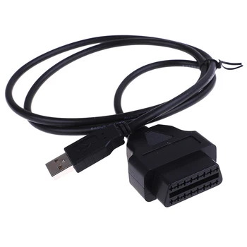 1M 16Pin OBDII USB Ports Lādētāja Adapteri Kabeļa Savienotājs Diagnostikas Rīks