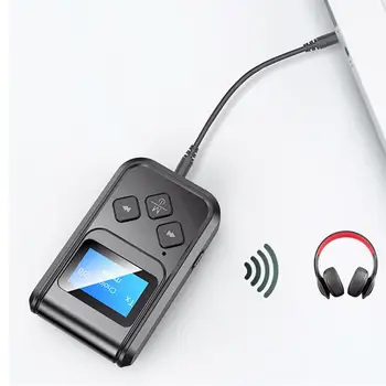 LCD Displejs Bluetooth 5.0 Raidītājs Uztvērējs brīvroku Zvanus, Audio Adapteri