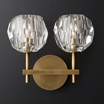 Japānas ventilador de techo guļamistaba gaismas sienas lampas kristāla stikla bumbu, guļamistaba, dzīvojamā istaba eju espelho mērkaķis lampas