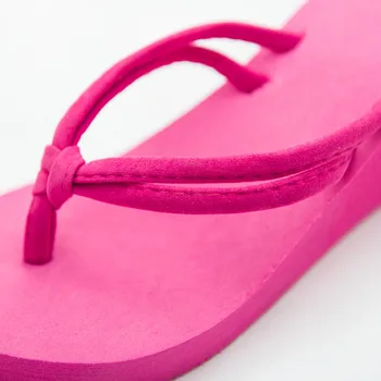 Sieviešu Čības Klipu Toe Ķīlis Papēža Čības Sieviešu Modes Cietā Drukāt Slip-On Kurpes Sieviešu Flip Flops Sieviešu sandalia feminina