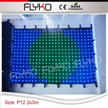 P12 karstā parādīt portatīvā LED video displeju led aizkaru skatuves aizkaru displejs 7ft ar 10ft