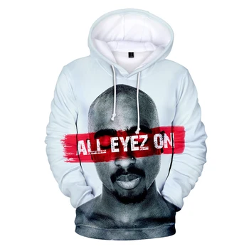 Jaunu 2Pac 3D iespiesti pelēkā vārna vīriešu un sieviešu hip-hop sporta krekls topi 2Pac3D rudens ērti modes iela džemperi apģērbi