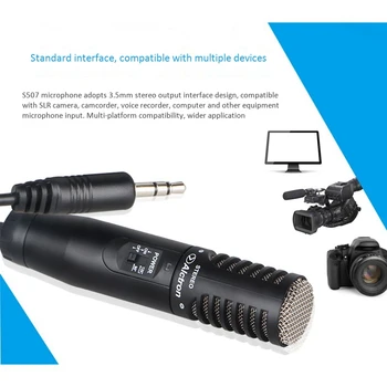 Alctron S507 Universal Video Mikrofons Ārējais Mikrofons, Kondensatora Intervija ar Mikrofons priekš Canon EOS, Nikon spoguļkameras