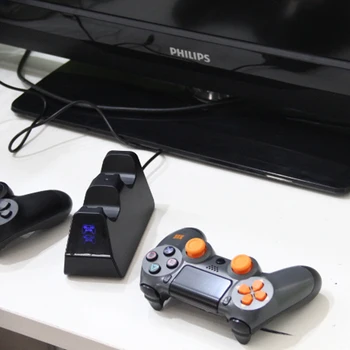 Dual USB Uzlādēšanas Doka Staciju Kandidēt PS4 PlayStation 4 Spēļu Kontrolleris Rīkoties ar Lādētāju, Statīva Turētājs, PS 4, Augsta Kvalitāte