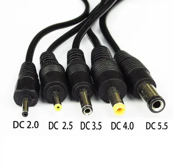 USB DC Strāvas Kabeli USB Ports 2.0*0.6 mm 2.5*0.7 mm 3.5*1.35 mm 4.0*1.7 mm 5.5*2.1 mm 5V DC Barelu Ligzda Strāvas Kabeļa Savienotājs JAUNAS