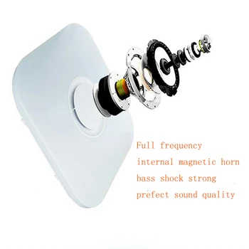 AC110~265V 48W Smart Bluetooth LED Mūzikas Griestu Gaismas Multi Krāsu Maiņa Regulējamas Lampas ar Bluetooth APP Runātājs Guļamistaba