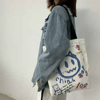 Japāņu Harajuku korejiešu stilā vintage viens-plecu sieviešu messenger bag ns retro lielas ietilpības studentu audekls maiss