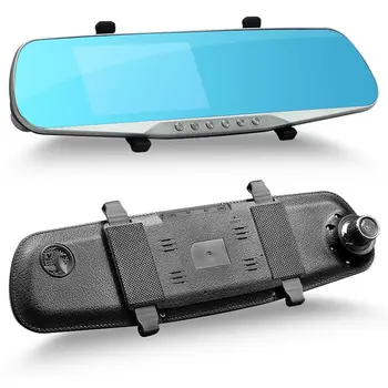 4.3 Collu IPS Auto Atpakaļskata Spogulī, DVR Kamera ADAS Dash Cam videokameru Augstas izšķirtspējas Platleņķa Galvenais Objektīvs