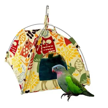 Putnu Ligzdu House Bed Papagailis Biotopu Alā Karājas Telts Parakeet Gulēt Būdā Guļamtīkls Q9QF
