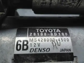 281000D180 / MS4280004500, / / 3304945 / MOTOR starter Toyota AVENSIS sedans (T25) 1.8 Saule SEDANS (4-STA.) | 01.03 - 12.09