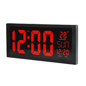 Liela Sn Lielas Elektroniskās Sienas Pulkstenis Desktop Ciparu Led Kalendārs Pulkstenis Termometrs Vasaras Virtuves Sienas Pulkstenis Es